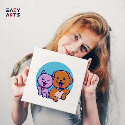 Cat and Dog PBN Kit For Kids
