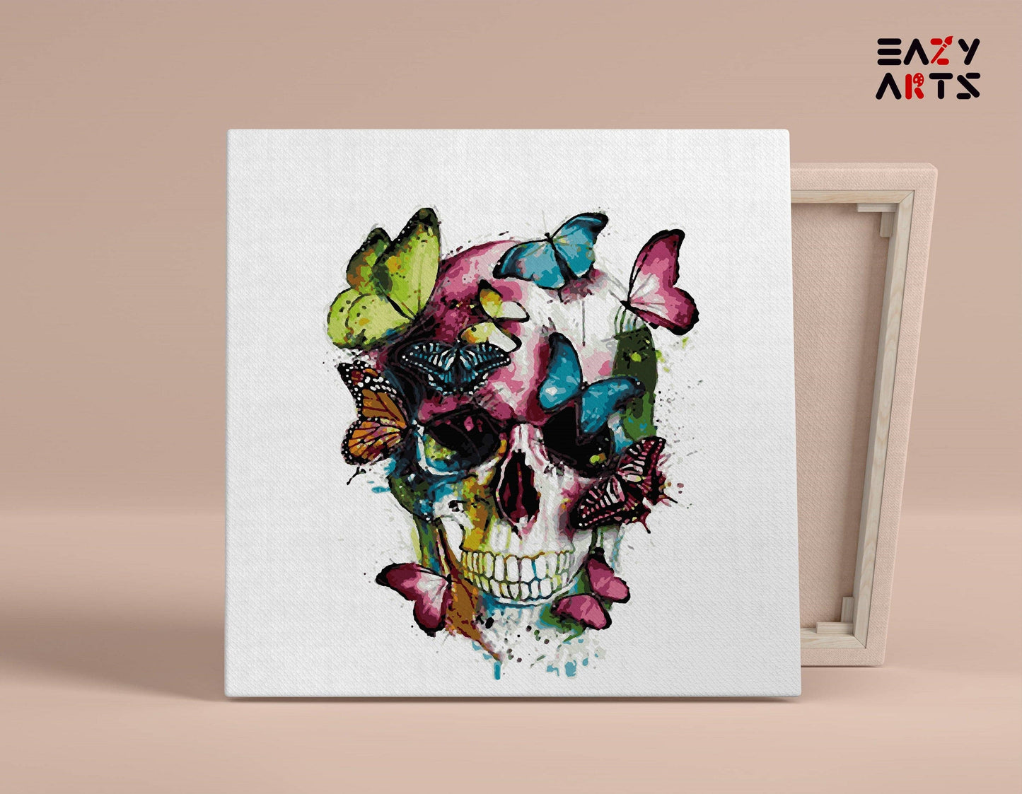 Butterfly on Skull Paint By Numbers Kit