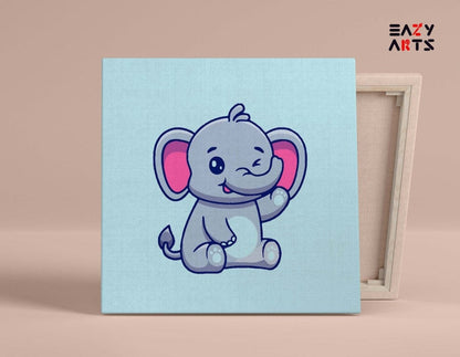 Baby Elephant Paint By Numbers Kit For Kids