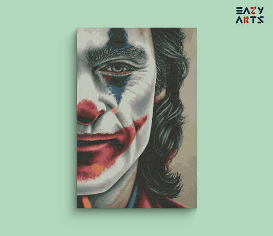 Joker Half Face Paint By Numbers kit