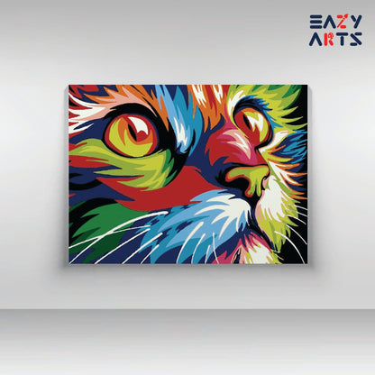Cat Abstract Closeup Paint By Numbers kit