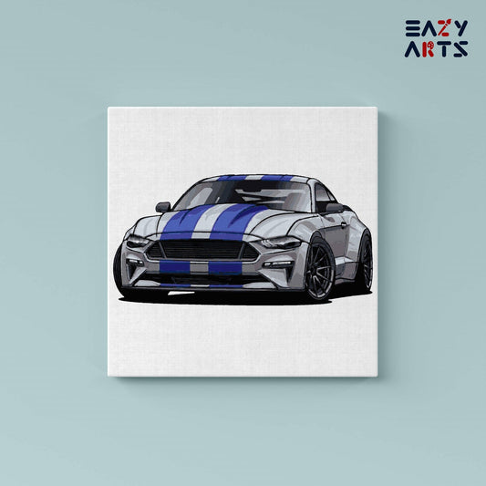 Gray Racing Car Paint By Numbers kit