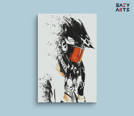 Rider Abstract Paint By Numbers kit