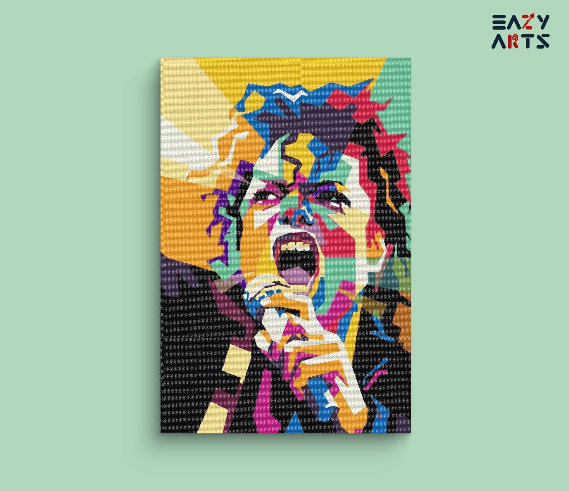 Michel Jackson Singing Abstract Paint By Numbers kit