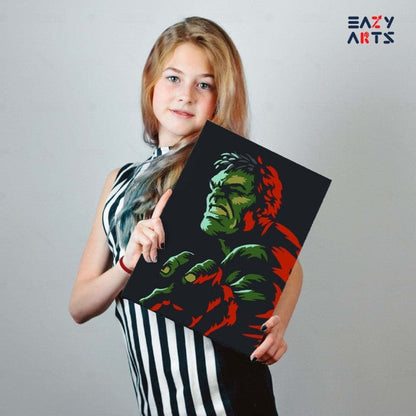 Hulk Abstract Paint By Numbers Kit For Kids