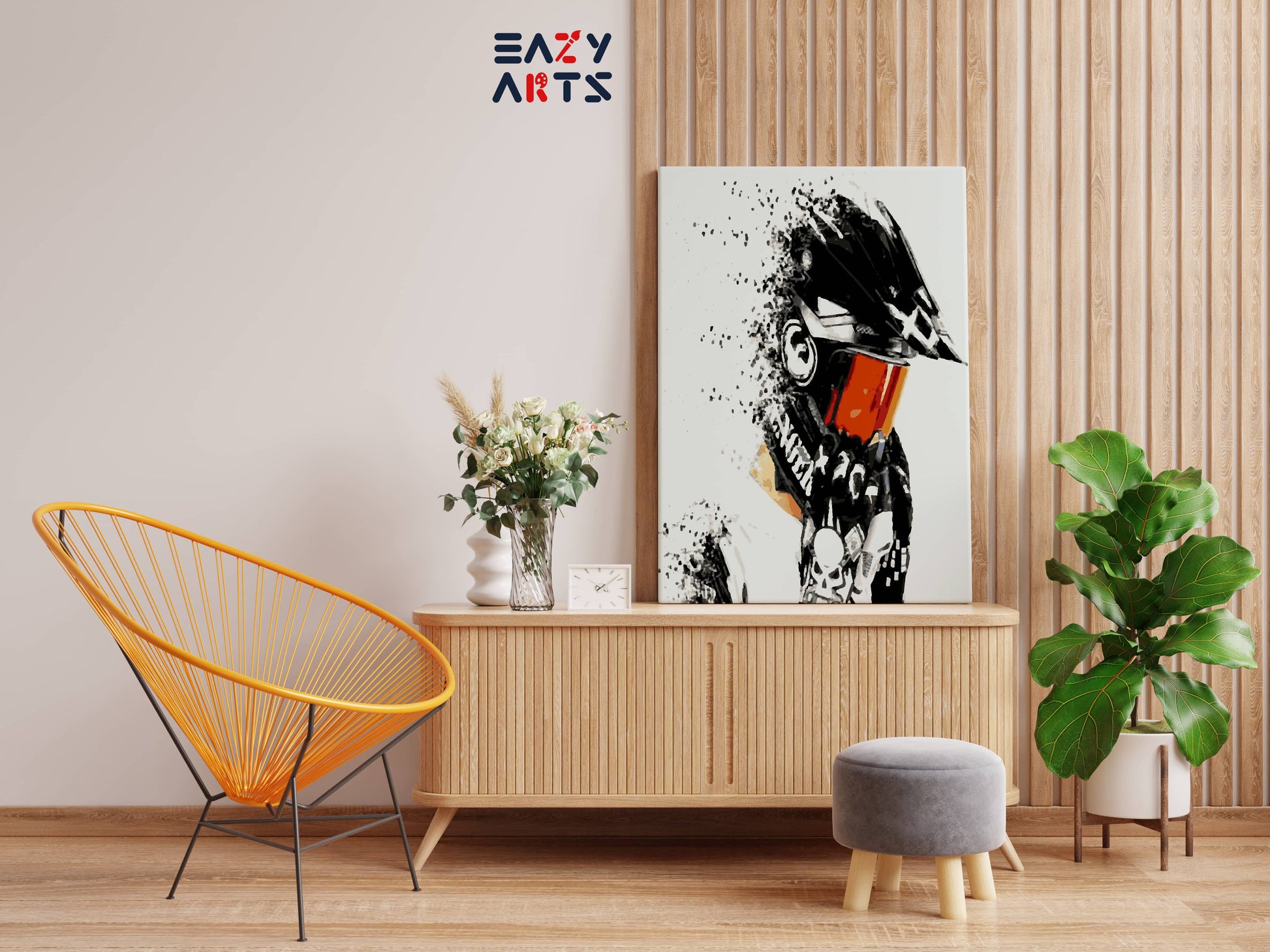 Rider Abstract Paint By Numbers kit