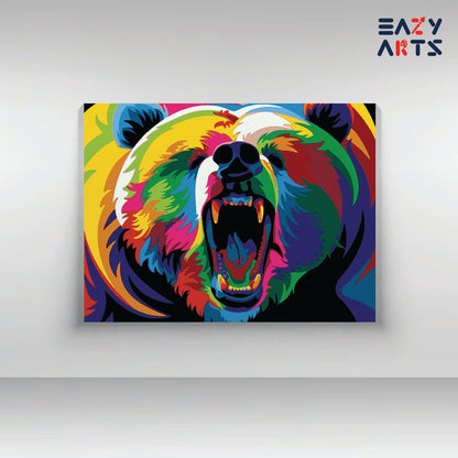 Bear Screeming Paint By Numbers kit