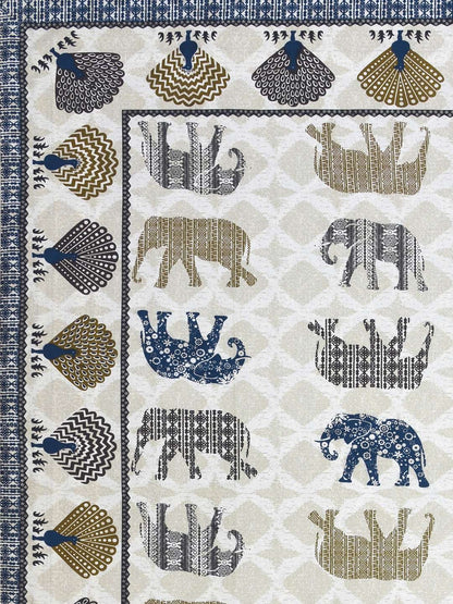 100% Pure Cotton Traditional Printed Bedsheet for Double Bed King Size Bedsheet with 2 Pillow Covers