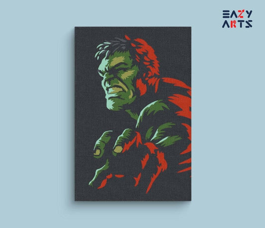 Hulk Abstract Paint By Numbers Kit For Kids