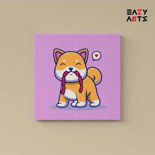 Dog with Hotdog Paint By Numbers Kit For Kids
