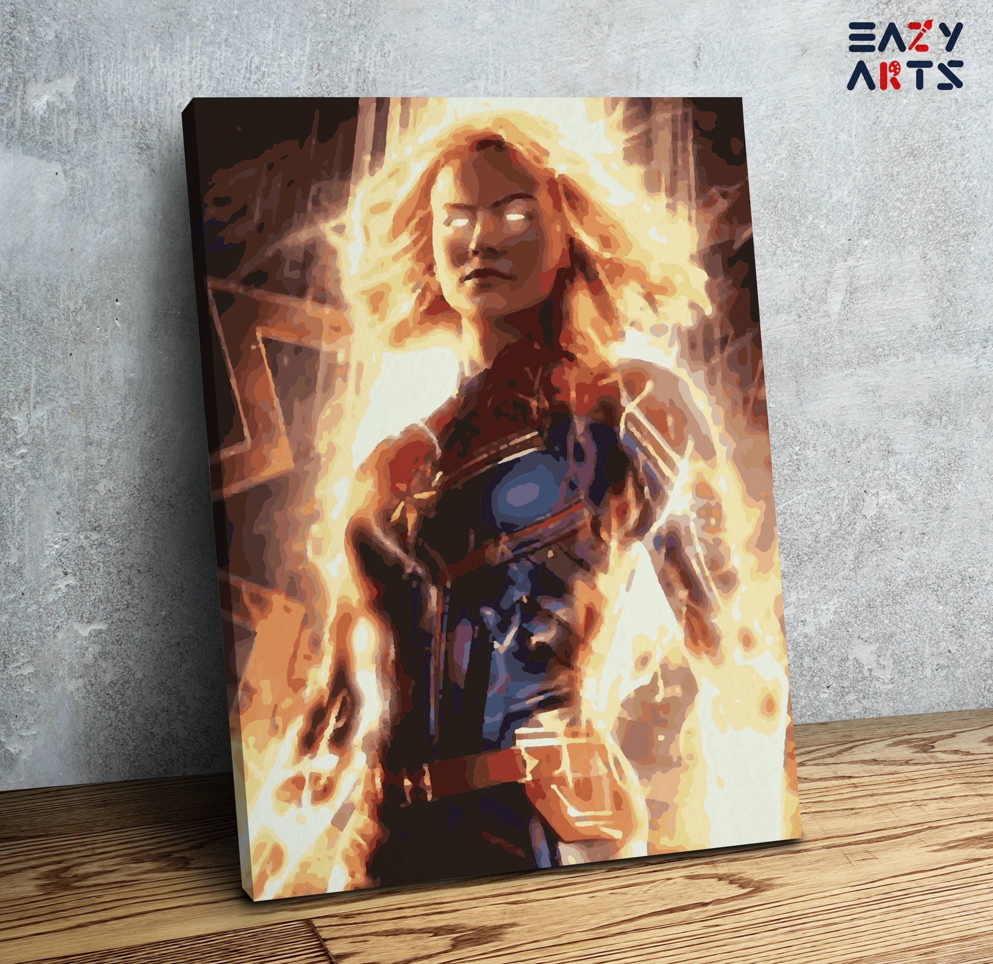 Captain Marvel Paint By Numbers kit