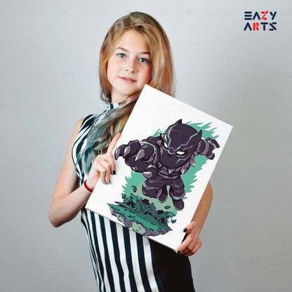 Black Panther  Paint By Numbers Kit For Kids