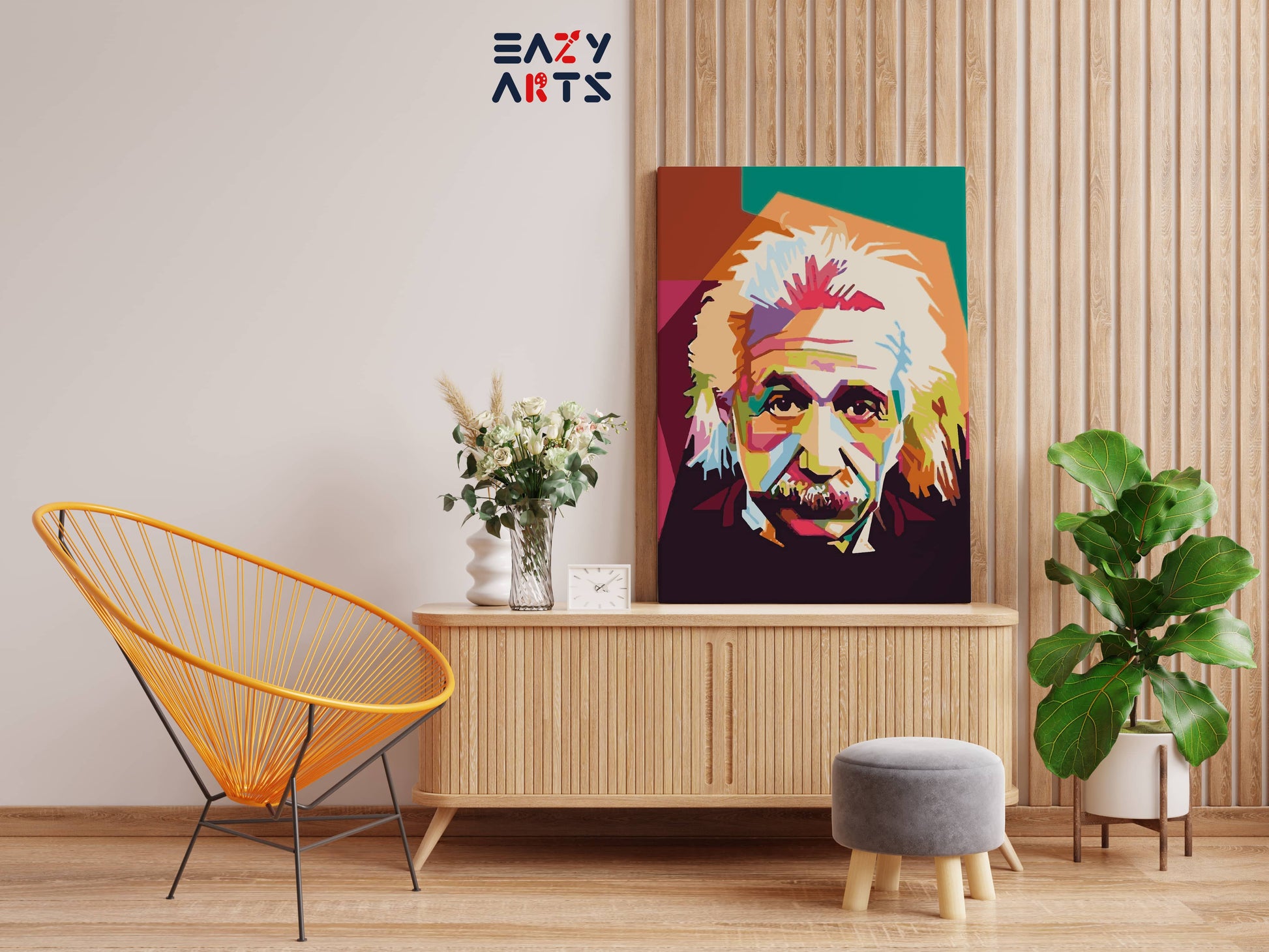 Albert Einstein Abstract Paint By Numbers kit