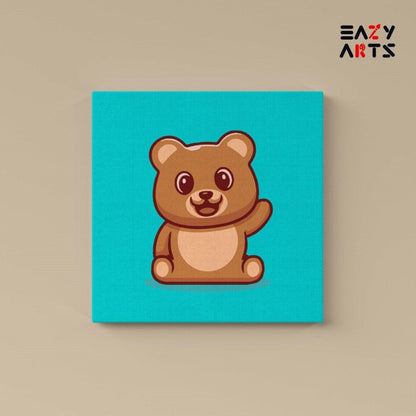 Teddy Bear Waving PBN Kit For Kids