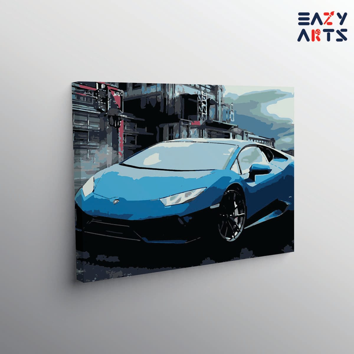 Blue Lamborghini Paint By Numbers kit