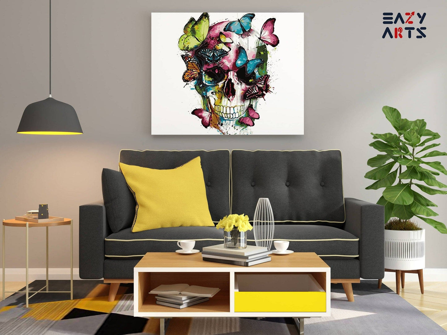 Butterfly on Skull Paint By Numbers Kit