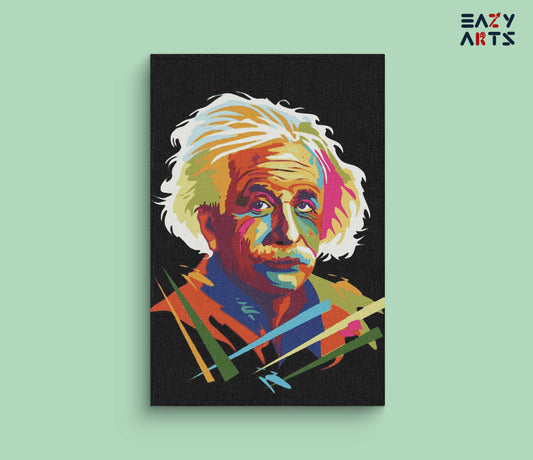 Albert Einstein Colorful Paint By Numbers kit