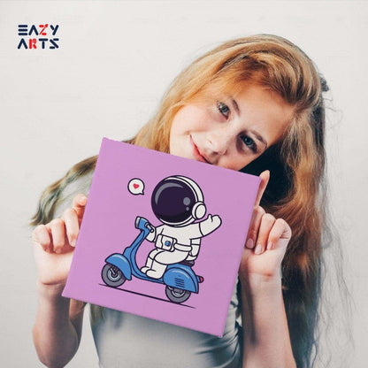 Astronaut On Scooter Paint By Numbers Kit For Kids