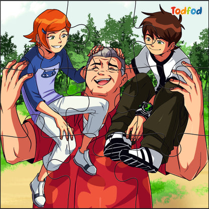 Wooden Jigsaw Puzzles - Ben 10 Anime Cartoon Characters
