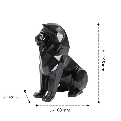 Artarium Stylized Geometric Sitting Lion Figurine Idol