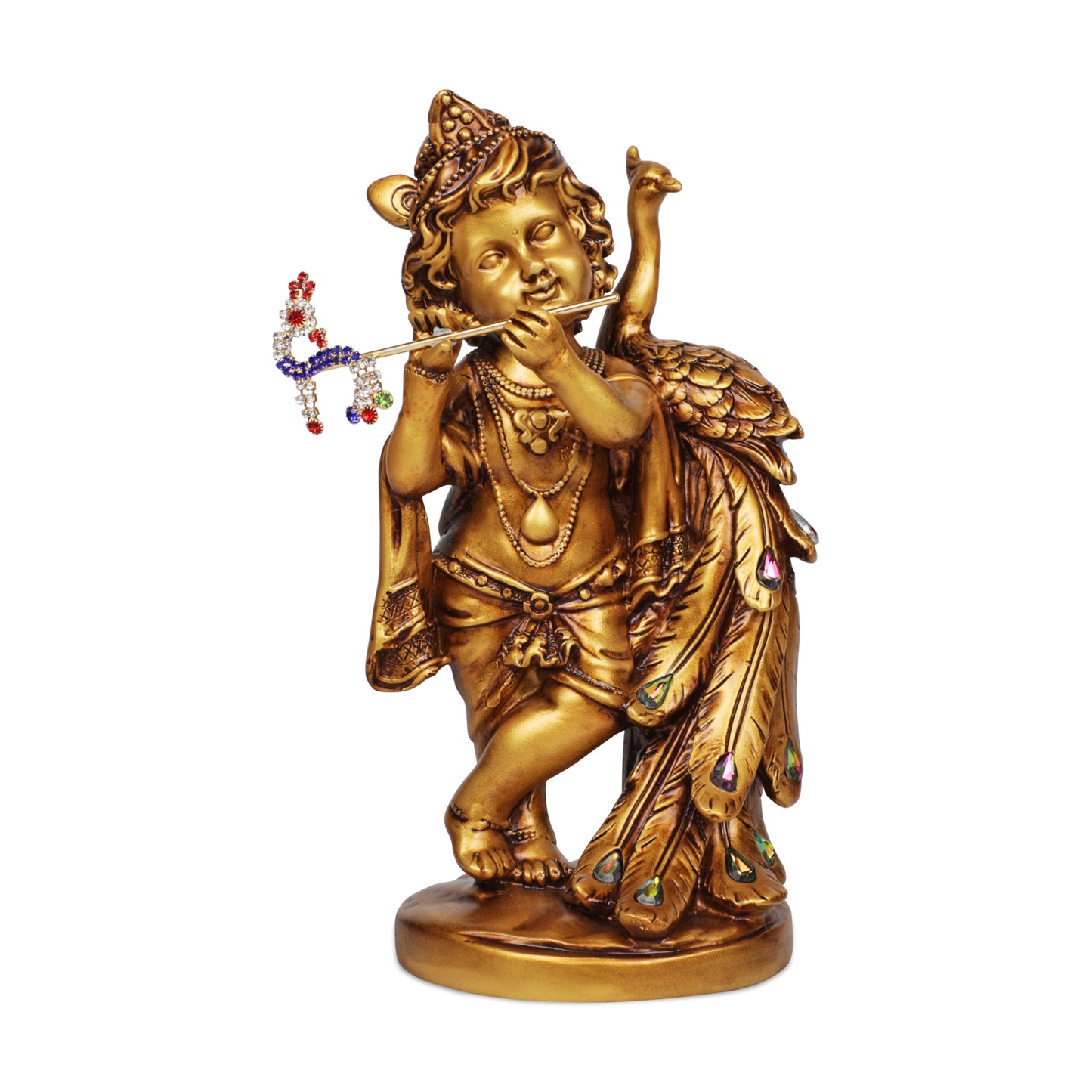 Artarium Baby Krishna with Peacock Idol
