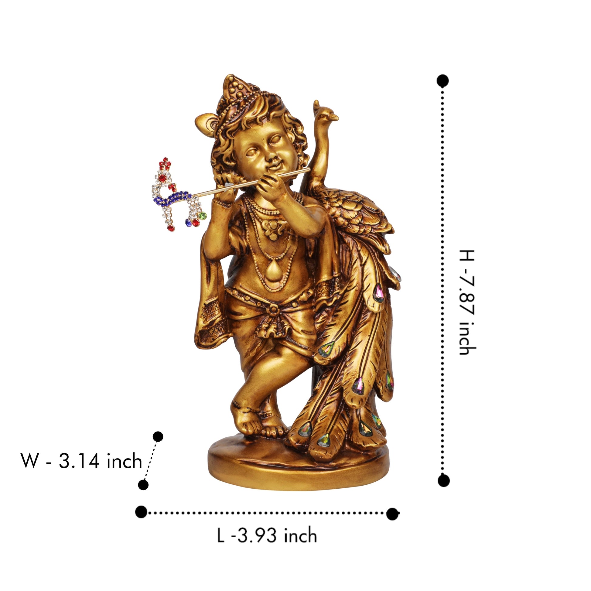 Artarium Baby Krishna with Peacock Idol