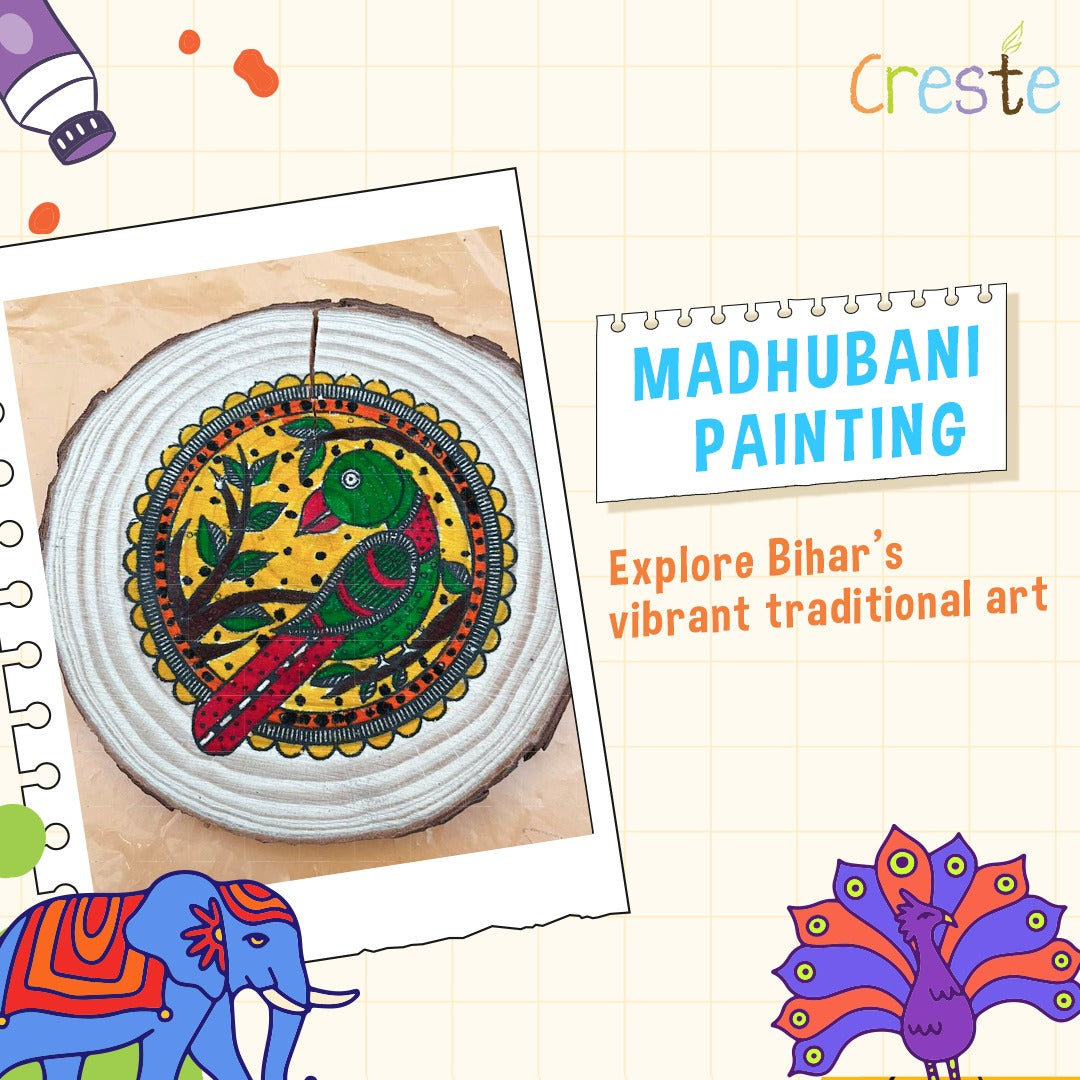 DIY Folk Art Mandala Coaster Making Kit | 5years+