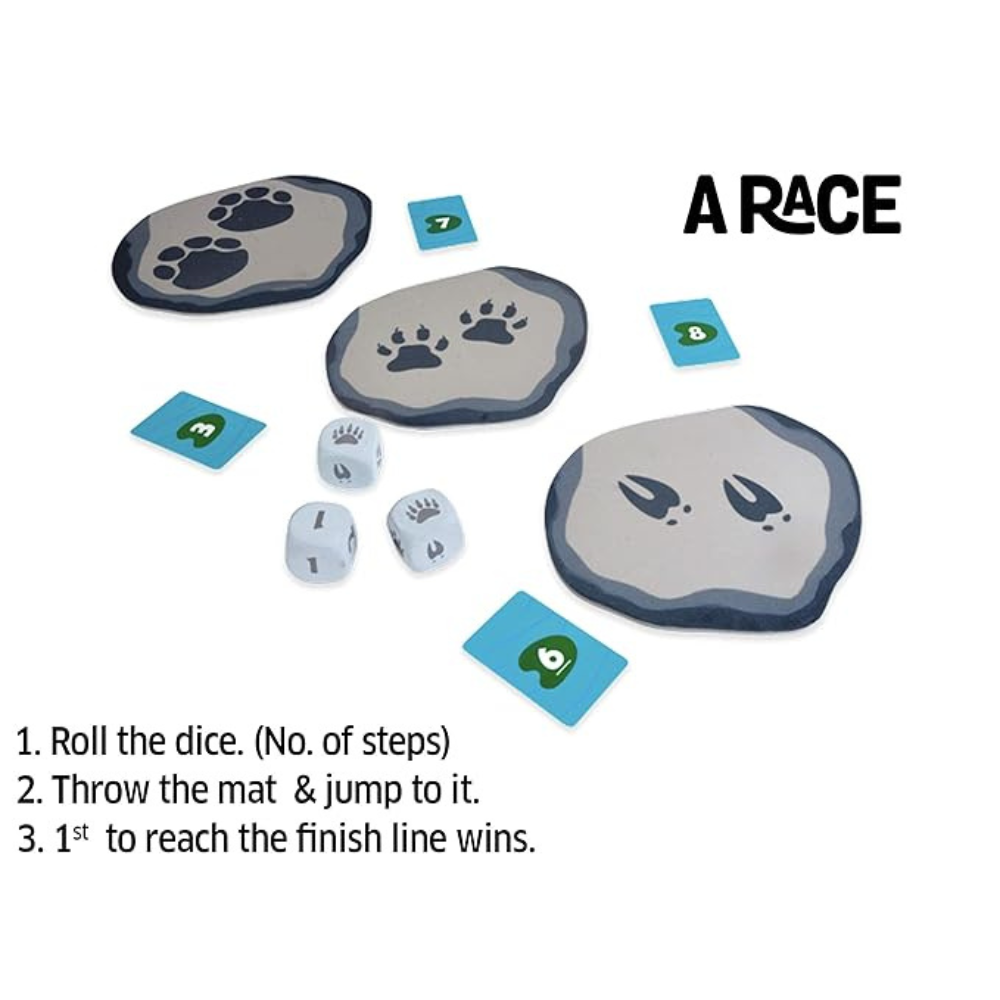 Chalk and Chuckles, Stepping Stones Game for Kids Age 4-8 Year | Outdoor and Indoor Game