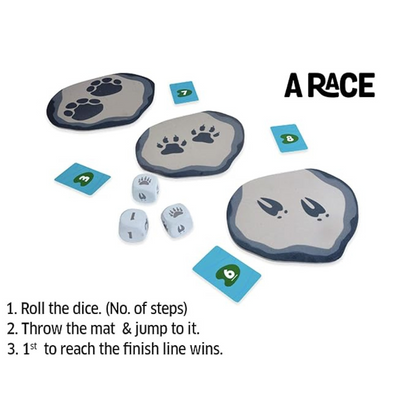 Chalk and Chuckles, Stepping Stones Game for Kids Age 4-8 Year | Outdoor and Indoor Game