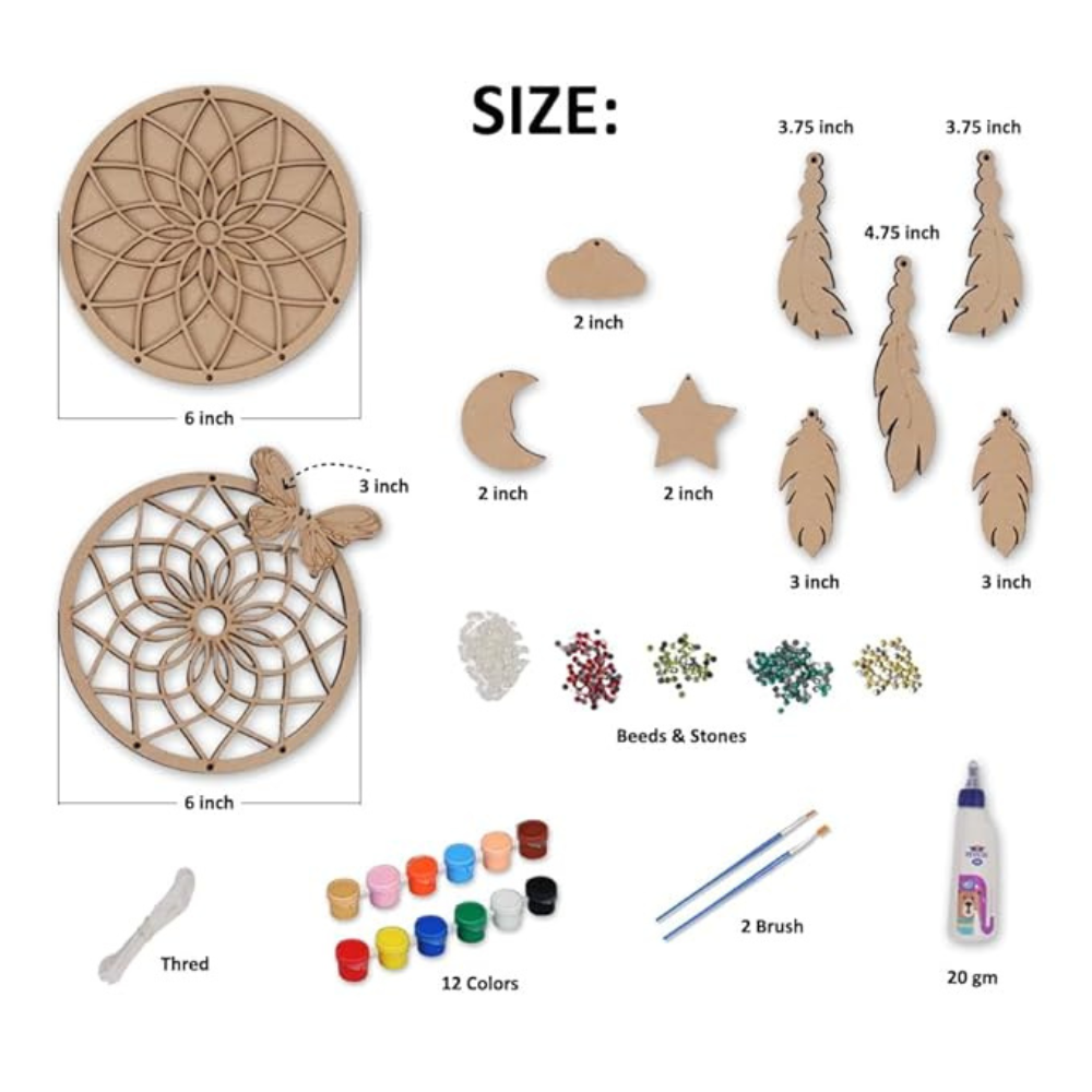 Hobby India Mdf Dream Catcher Making Kit