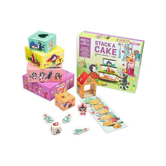 Chalk and Chuckles Stack a Cake, 3-6 Years | First Educational Board Game for Toddlers | Learning Toy for Preschool Kids Multi-color