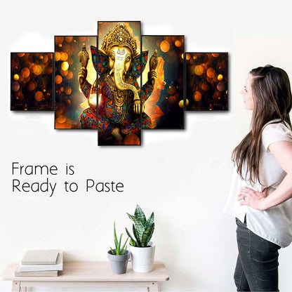 Set Of Five Framed Digital Wall Painting