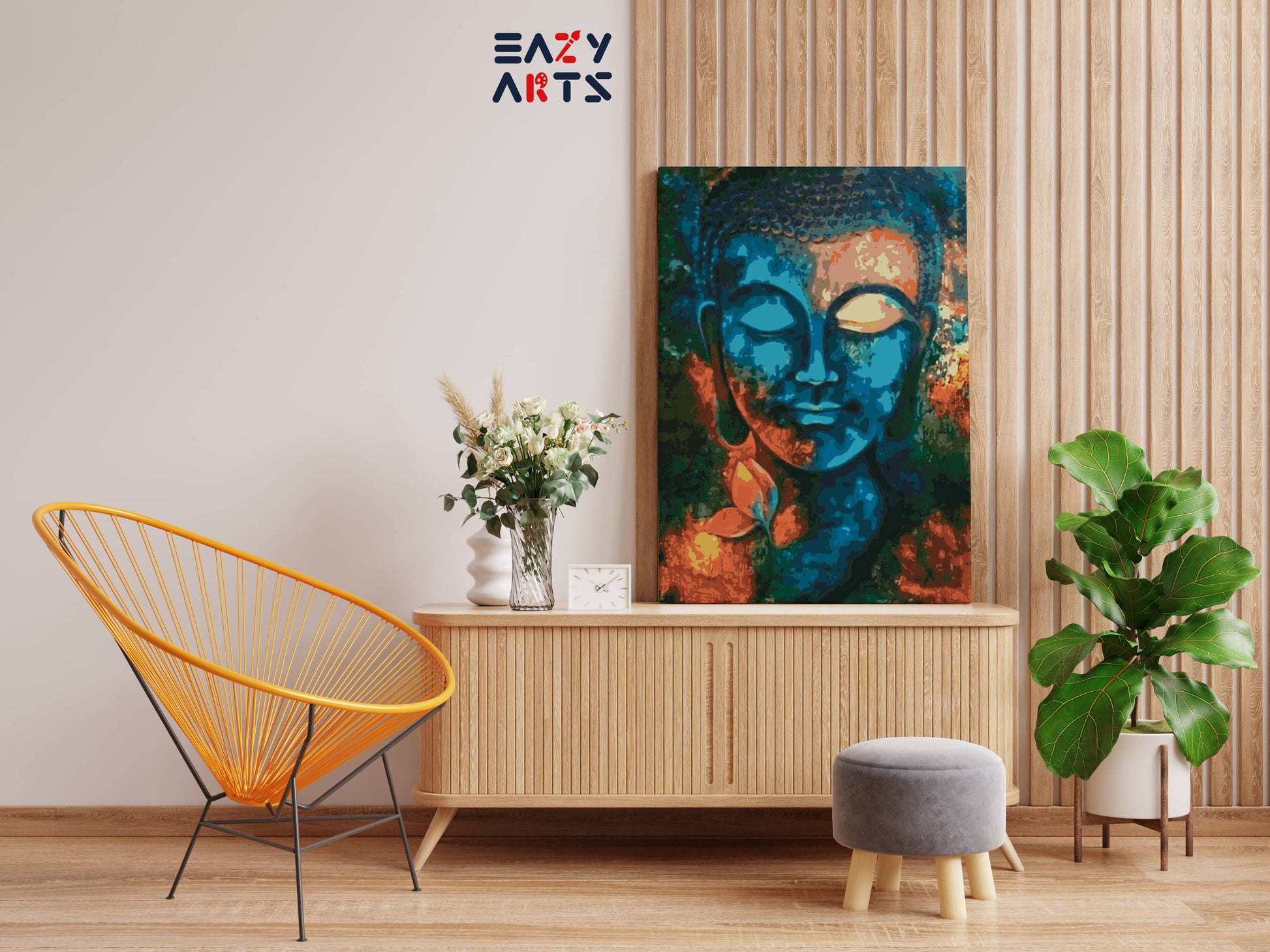 Lord Buddha Abstract Paint By Numbers kit