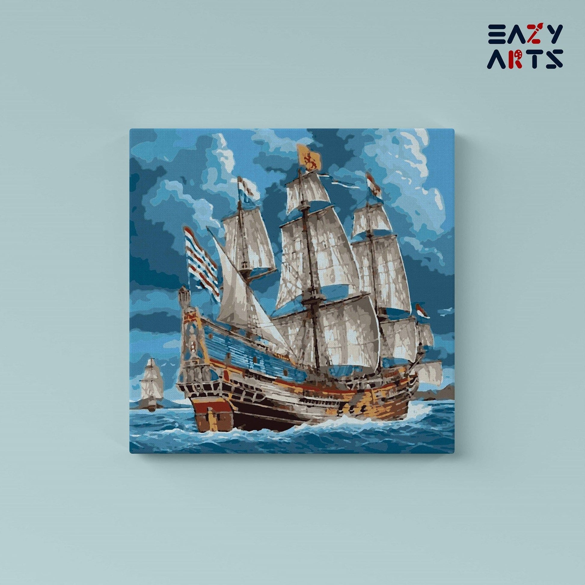 Pirate Ship In Ocean Paint By Numbers kit