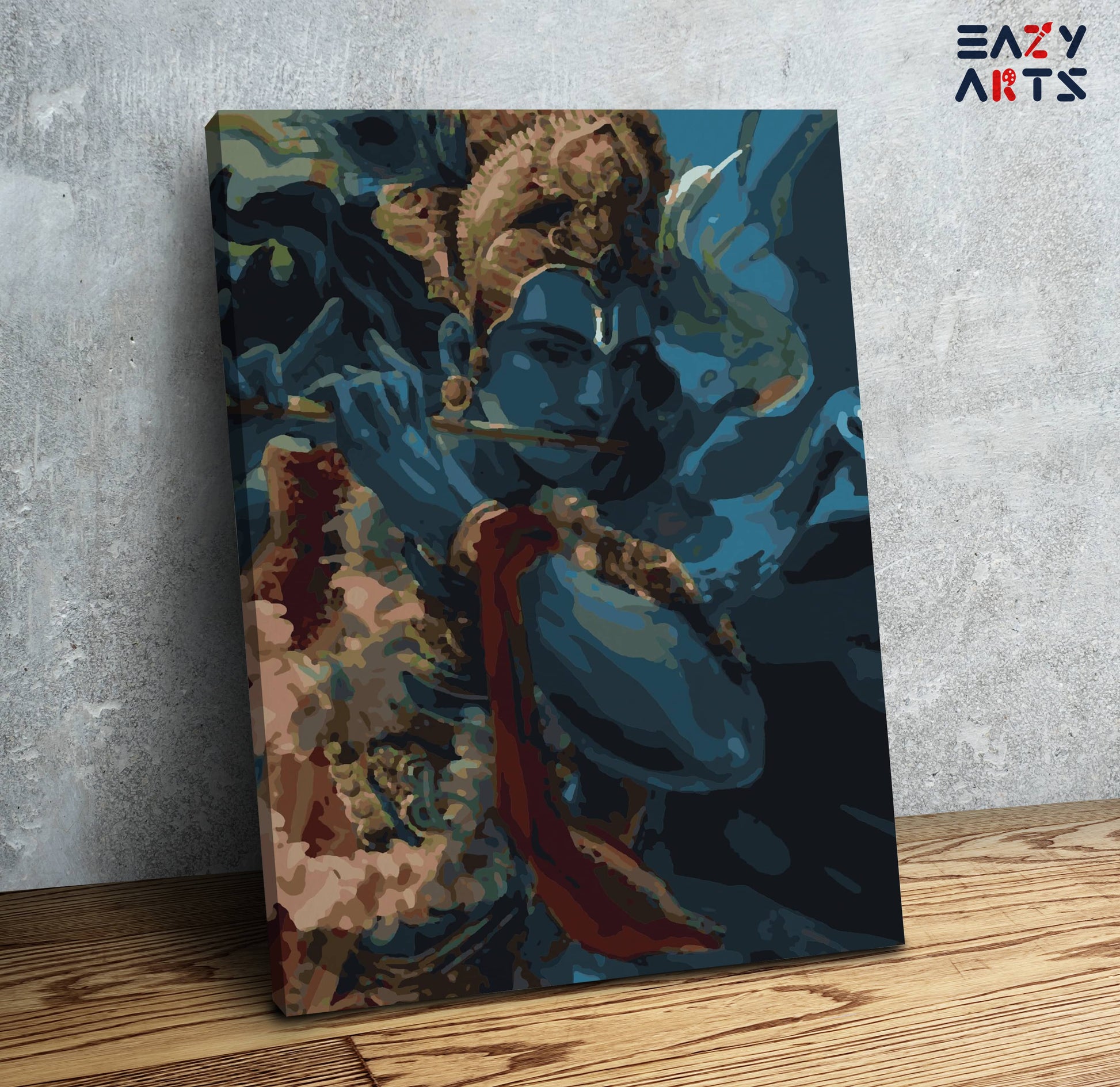 Lord Krishna Playing Flute Paint By Numbers kit
