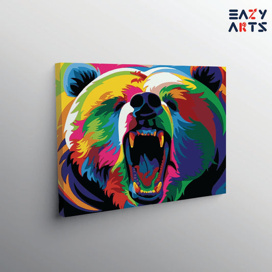 Bear Screeming Paint By Numbers kit