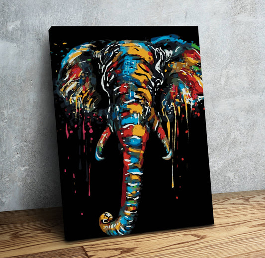 Elephant Colorful Paint By Numbers Kit