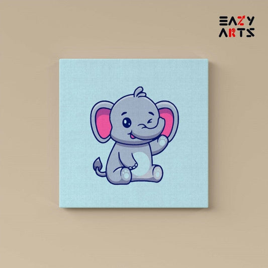 Baby Elephant Paint By Numbers Kit For Kids