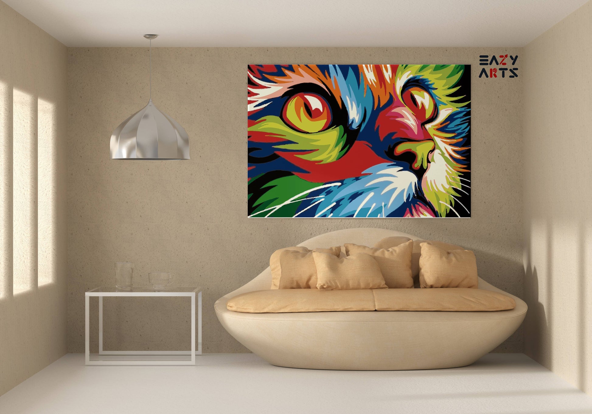 Cat Abstract Closeup Paint By Numbers kit