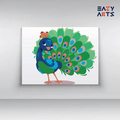 Baby Peacock Paint By Numbers Kit For Kids