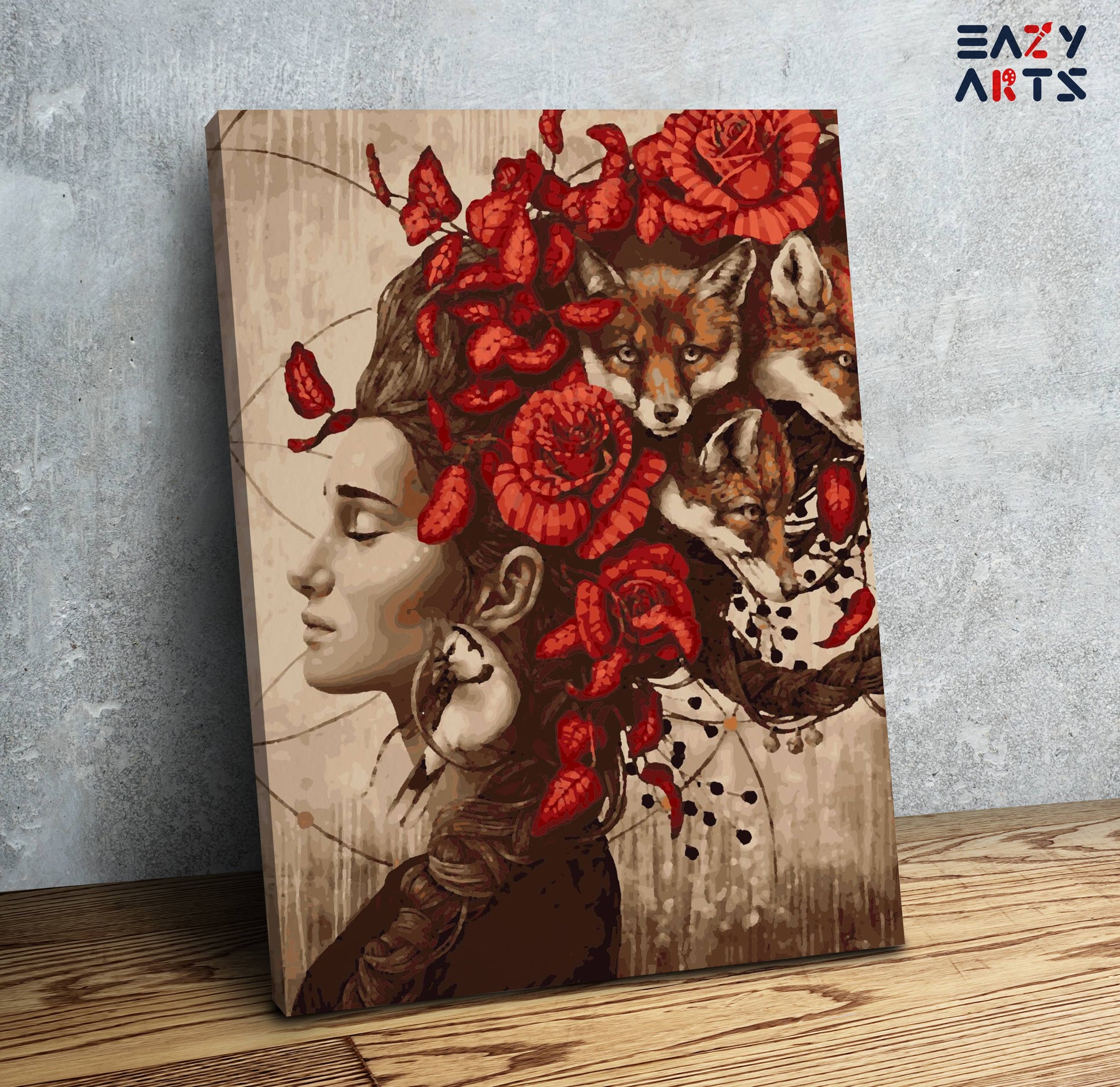 Fox Art By Sophie Wilkins Paint By Numbers kit