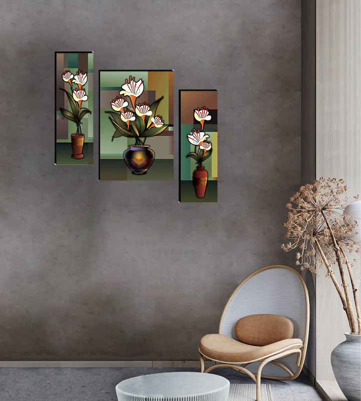 Set Of 3 Digital Wall Painting