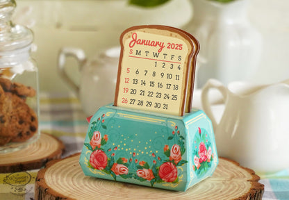 Mini Toaster Desk Calendar 2025 - DIY Paper Craft Kit