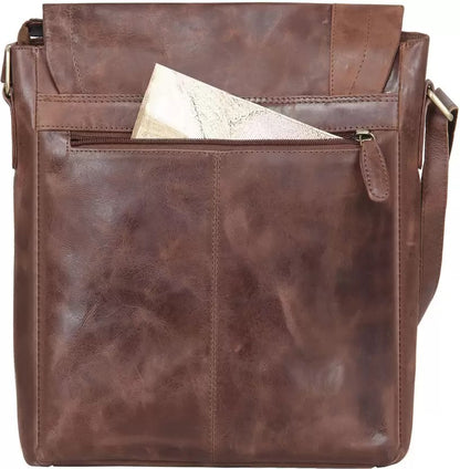 Craftshades – 9*11 Inch Men Brown Messenger Bag | 100% Genuine Leather