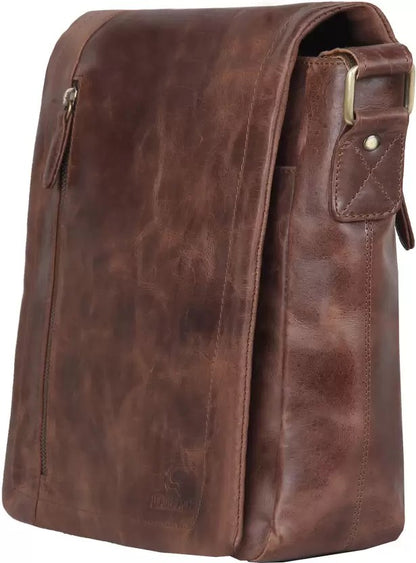 Craftshades – 9*11 Inch Men Brown Messenger Bag | 100% Genuine Leather