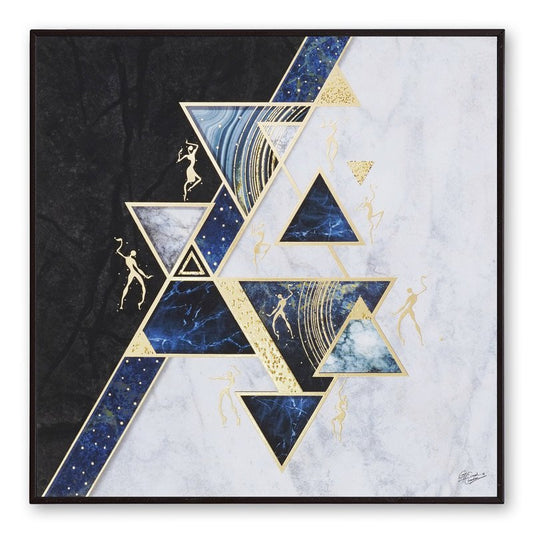 Golden Embossed Wall Painting For Home Decoration , Paintings for Living Room , Modern Art Wall Pinting, For Home Decor (12X12 INCH)