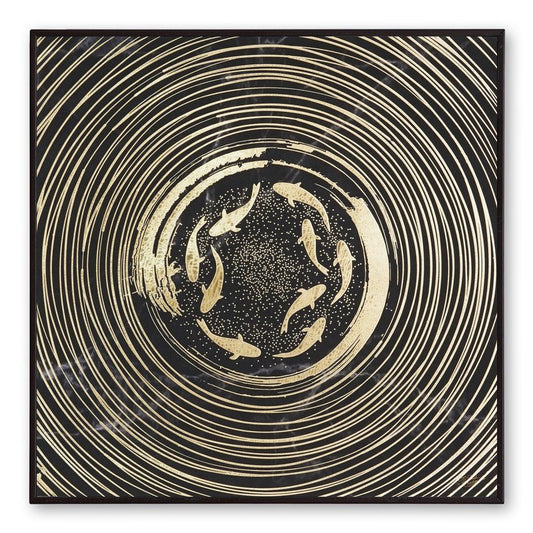 Golden Embossed Wall Painting For Home Decoration , Paintings for Living Room , Modern Art Wall Pinting, For Home Decor (12X12 INCH)