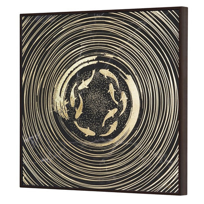 Golden Embossed Wall Painting For Home Decoration , Paintings for Living Room , Modern Art Wall Pinting, For Home Decor (12X12 INCH)