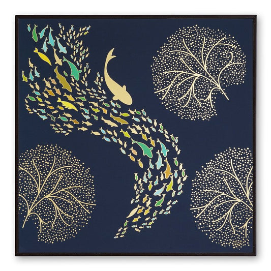 Golden Embossed Wall Painting For Home Decoration , Paintings for Living Room , Modern Art Wall Pinting, For Home Decor (12X12 INCH)