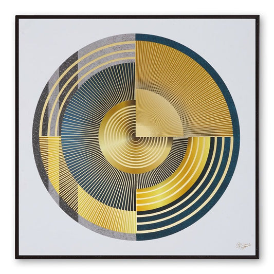 Golden Embossed Wall Painting For Home Decoration , Paintings for Living Room , Modern Art Wall Pinting, For Home Decor (12X12 INCH)